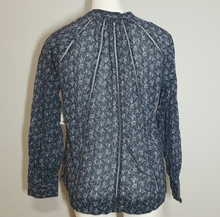 Load image into Gallery viewer, Joie Cotton Cotton Blouse Womens Small Blue V-Neck Long Sleeve Dracha Top
