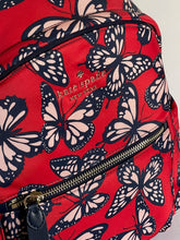 Load image into Gallery viewer, Kate Spade Backpack Womens Medium Red Chelsea Recycled Nylon Butterfly