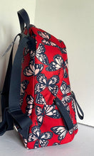 Load image into Gallery viewer, Kate Spade Backpack Womens Medium Red Chelsea Recycled Nylon Butterfly