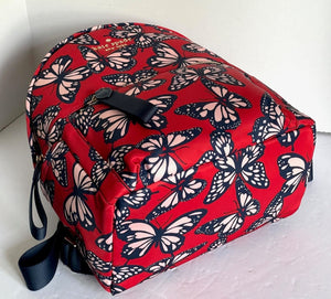 Kate Spade Backpack Womens Medium Red Chelsea Recycled Nylon Butterfly