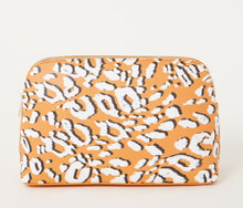 Load image into Gallery viewer, Ted Baker Travel Wash Bag Large Yellow Leopard Print Makeup Cosmetic Luciiaa