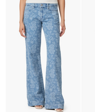 Load image into Gallery viewer, Paige Sonja Floral Low Rise Wide Leg Trouser Jeans Womens 27 Blue Jacquard Long