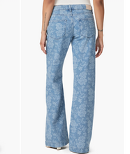 Load image into Gallery viewer, Paige Sonja Floral Low Rise Wide Leg Trouser Jeans Womens 27 Blue Jacquard Long