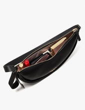 Load image into Gallery viewer, Kate Spade Smile Black Gingham Shoulder Bag Check Small Leather Trim Zip