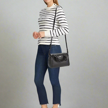 Load image into Gallery viewer, Zadig Voltaire XS Sunny Wings Small Leather Crossbody Bag Blue Top Zip Bowling