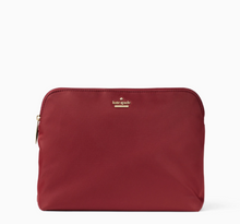 Load image into Gallery viewer, Kate Spade Watson Lane Briley Classic Nylon Top Zip Makeup Travel Case - Currant - Luxe Fashion Finds