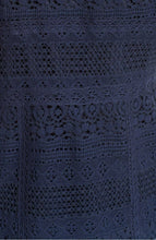 Load image into Gallery viewer, Joie Women's Lupe Lace Ruffle Sleeveless Blue Cotton Dark Blue Tank Top – Large - Luxe Fashion Finds
