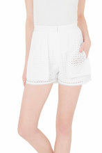 Load image into Gallery viewer, Sass & Bide TWO SUPER POWERS Women's Soft Tailored White Eyelet Short – 36-6 - Luxe Fashion Finds
