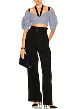 Load image into Gallery viewer, Phillip Lim 3.1 High Waist Wide Leg Black Paperbag Women's Pants W/O Belt – 6 - Luxe Fashion Finds