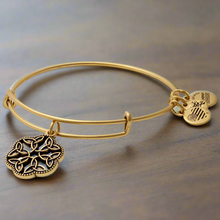 Load image into Gallery viewer, Alex & Ani Endless Knot "Destiny" Adjustable Charm Bangle Bracelet, Gold - Luxe Fashion Finds