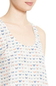Joie Women's Rain Silk Butterfly Scoop Neck Sleeveless Tank Top Cami - XS - Luxe Fashion Finds