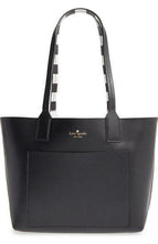 Load image into Gallery viewer, Kate Spade Jones Street Reversible Small Posey Leather Striped Open Top Tote Bag - Luxe Fashion Finds