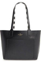 Load image into Gallery viewer, Kate Spade Jones Street Reversible Small Posey Leather Striped Open Top Tote Bag - Luxe Fashion Finds