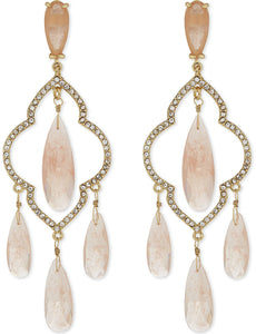 Kate Spade Women's Crystal Lantern Gold Plated Stud Pink Chandelier Earrings - Luxe Fashion Finds