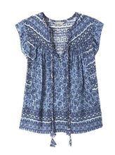 Load image into Gallery viewer, Rebecca Taylor Women's Top - Tangier Silk Cotton Paisley Sleeveless V-Neck - Luxe Fashion Finds
