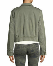 Load image into Gallery viewer, Hudson Women's Radar Military Silver Studded Cotton Khaki Cropped Jacket - M - Luxe Fashion Finds