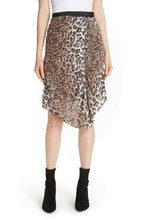 Load image into Gallery viewer, Joie Ornica Leopard Print Asymmetrical Draped Knee Length Ruched Skirt. - Luxe Fashion Finds