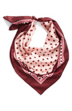 Load image into Gallery viewer, Kate Spade Women's Silk Floral Moroccan Tile Square Scarf - Pink Sand - 34" x 34" - Luxe Fashion Finds