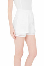 Load image into Gallery viewer, Sass & Bide TWO SUPER POWERS Women's Soft Tailored White Eyelet Short – 36-6 - Luxe Fashion Finds