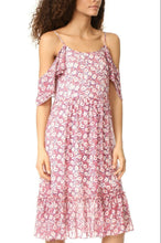 Load image into Gallery viewer, Rebecca Minkoff Buffy Cold Shoulder Floral Print Georgette Pink A-Line Dress XS - Luxe Fashion Finds