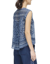 Load image into Gallery viewer, Rebecca Taylor Women's Top - Tangier Silk Cotton Paisley Sleeveless V-Neck - Luxe Fashion Finds