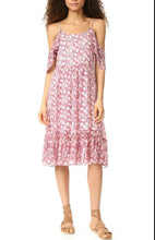 Load image into Gallery viewer, Rebecca Minkoff Buffy Cold Shoulder Floral Print Georgette Pink A-Line Dress XS - Luxe Fashion Finds
