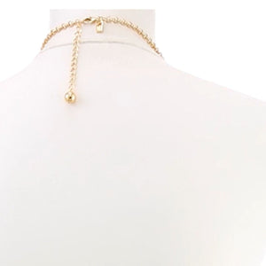 Kate Spade Women's Bauble Crystal Gold Tone Red Statement Necklace w Box