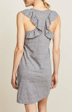 Load image into Gallery viewer, Current Elliott Dress Womens Large Gray Scoop Neck Ruffle Cadence Jersey Mini