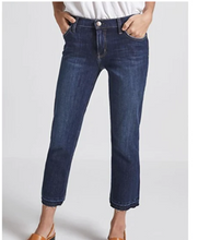 Load image into Gallery viewer, Current Elliott Jean 30 Womens Straight Leg Crop Mid-Rise Stretch Raw Hem, Blue