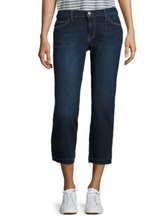 Load image into Gallery viewer, Current Elliott Jean 30 Womens Straight Leg Crop Mid-Rise Stretch Raw Hem, Blue