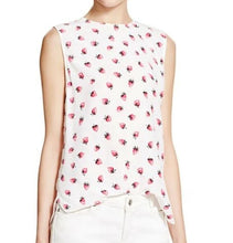 Load image into Gallery viewer, Equipment Top Womens Extra Small Sleeveless Silk Lyle Strawberry Print White Tank