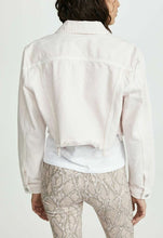 Load image into Gallery viewer, J Brand Jacket Womens Medium Trucker Oversized Cropped Pink Denim Raw Hem