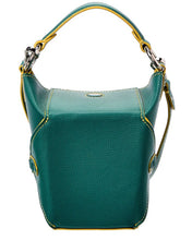 Load image into Gallery viewer, Jeff Wan Crossbody Womens Lunch Box 11 Green Leather Top Handle Mini Bag