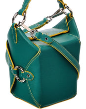 Load image into Gallery viewer, Jeff Wan Crossbody Womens Lunch Box 11 Green Leather Top Handle Mini Bag
