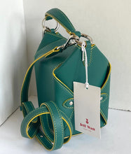 Load image into Gallery viewer, Jeff Wan Crossbody Womens Lunch Box 11 Green Leather Top Handle Mini Bag