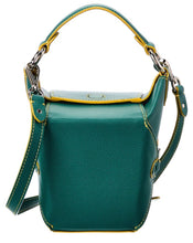 Load image into Gallery viewer, Jeff Wan Crossbody Womens Lunch Box 11 Green Leather Top Handle Mini Bag