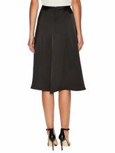 Load image into Gallery viewer, Jill Stuart Women's A-Line Knee Length Black Satin Cocktail Skirt - 8