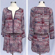 Load image into Gallery viewer, Joie Women's Aili V-Neck Long Sleeve Blouson Silk Georgette Mini Dress - XS