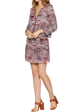 Load image into Gallery viewer, Joie Women's Aili V-Neck Long Sleeve Blouson Silk Georgette Mini Dress - XS