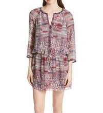 Load image into Gallery viewer, Joie Women's Aili V-Neck Long Sleeve Blouson Silk Georgette Mini Dress - XS