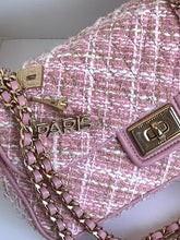 Load image into Gallery viewer, Karl Lagerfeld Shoulder Bag Womens Pink Agyness Boucle Quilted Flap Turnlock