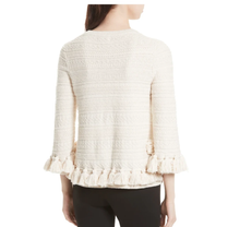 Load image into Gallery viewer, Kate spade textured cotton pullover with tonal tassels for women
