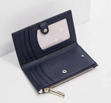 Load image into Gallery viewer, Kate Spade Wallet Womens Bifold ID Spencer Boats Slim Blue Vegan Leather, Box