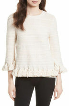 Load image into Gallery viewer, Kate spade textured cotton pullover with tonal tassels for women