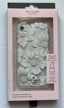 Load image into Gallery viewer, Kate Spade iPhone 8/7/6S/6 Case White Hollyhock Flower Protective Hard Shell