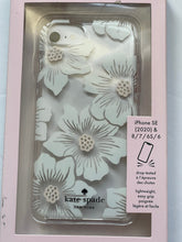 Load image into Gallery viewer, Kate Spade iPhone 8/7/6S/6 Case White Hollyhock Flower Protective Hard Shell