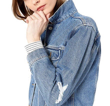 Load image into Gallery viewer, Levis Ex-Boyfriend Distressed Destroy Retro Trucker Denim Blue Women's Jacket