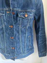 Load image into Gallery viewer, Madewell Jacket Womens Extra Small Blue Denim Distressed Cotton Relaxed Fit