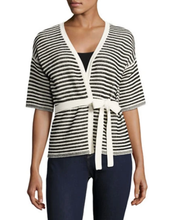 Load image into Gallery viewer, MaxMara Weekend Summer Cardigan Womens XS Stripe Cotton Linen Sweater