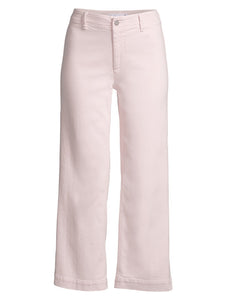 Paige Jeans Womens 26 Pink Wide Leg Crop Nellie High Rise Denim Pants